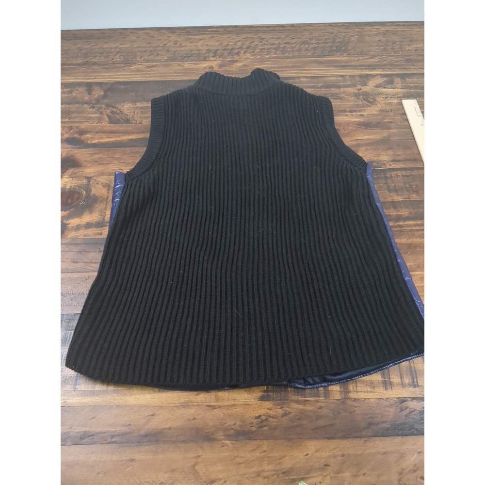 Peace‎ of Cloth Womens Small Puffer/Sweater Vest Blue & Black - Picture 8 of 8